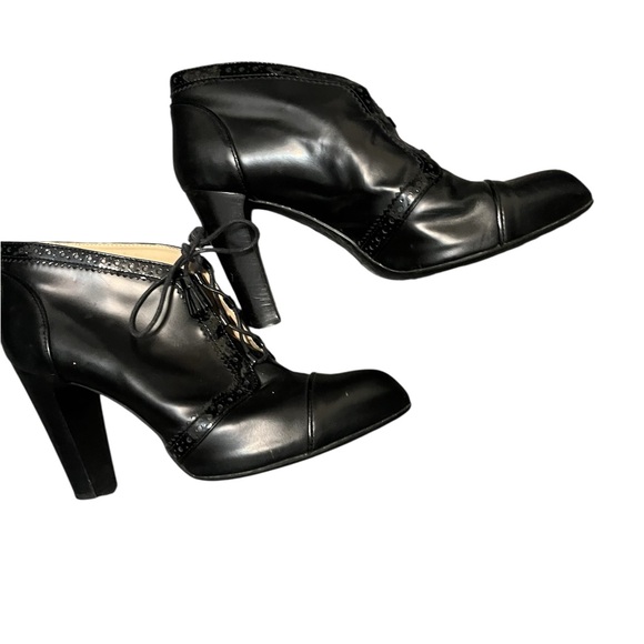TOD´SBlack Lace Up PlatformBooties Size 40.5